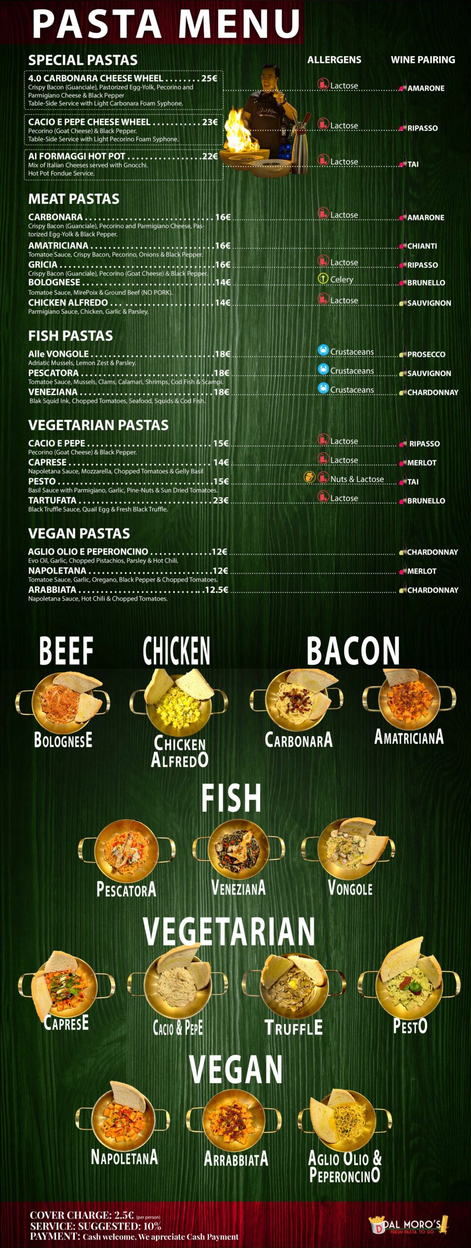 Dal Moro's Restaurant Menu2